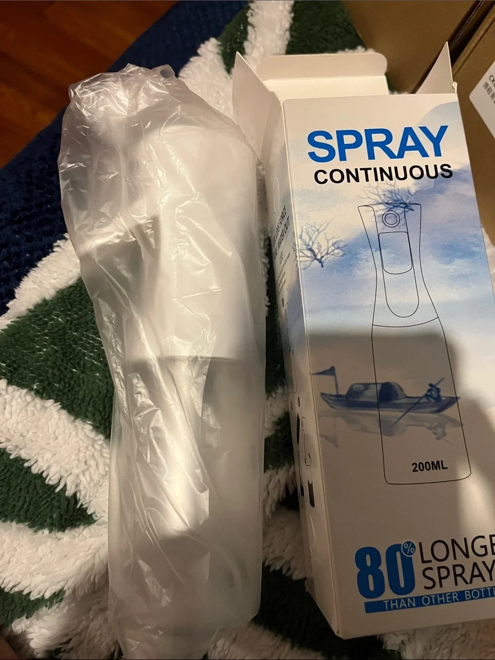 Continuous Spray Mister Bottle - White/Blue